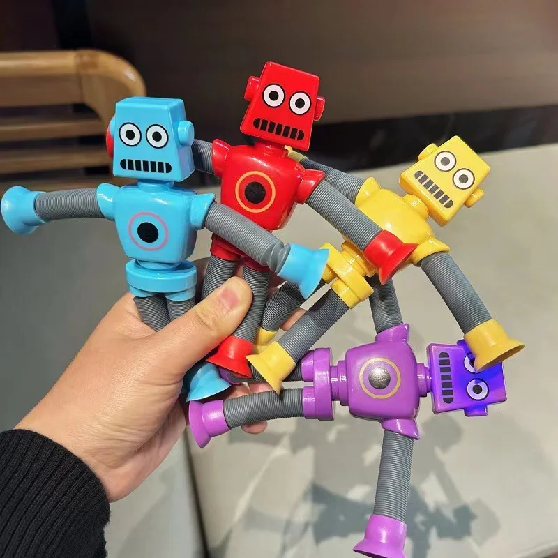 Decompression Squeeze Toys for Kids fidget toys Pop Tubes Sensory Suction Cup animal Giraffe light up toys