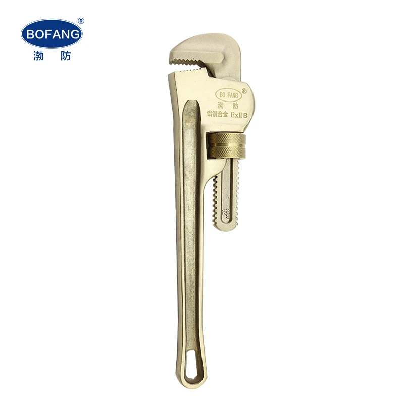 Explosion proof hand tools American pipe Wrench aluminum bronze oil gas station fire protection non sparking tools