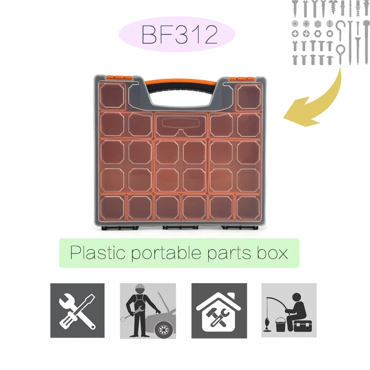 Hardware Parts Organizers Versatile And Durable Storage Toolbox Portable Storage Organizer Box