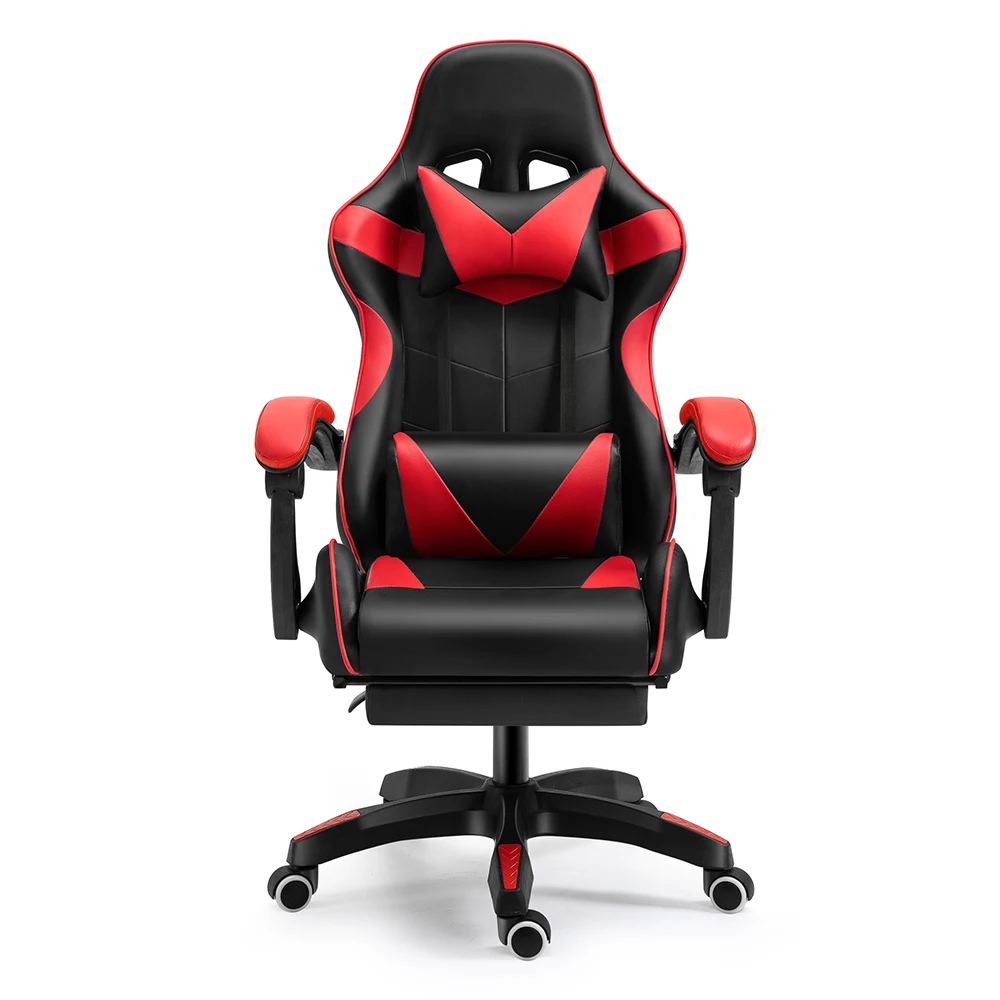 High quality pu leather office gaming chairs with roller adjustable backrest gaming computer chair