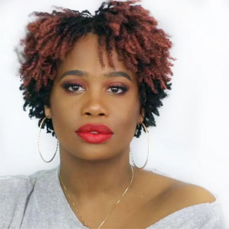 Hot Selling Cheap Synthetic Hair Wigs for Black Women African Short Dreadlocks Wig Faux Locs Crochet Hair Braided Hair Wigs