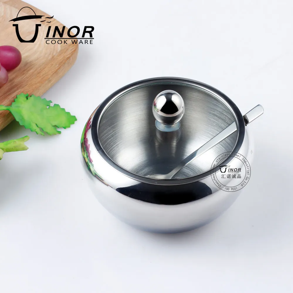 seasoning container salt and pepper set from stainless steel