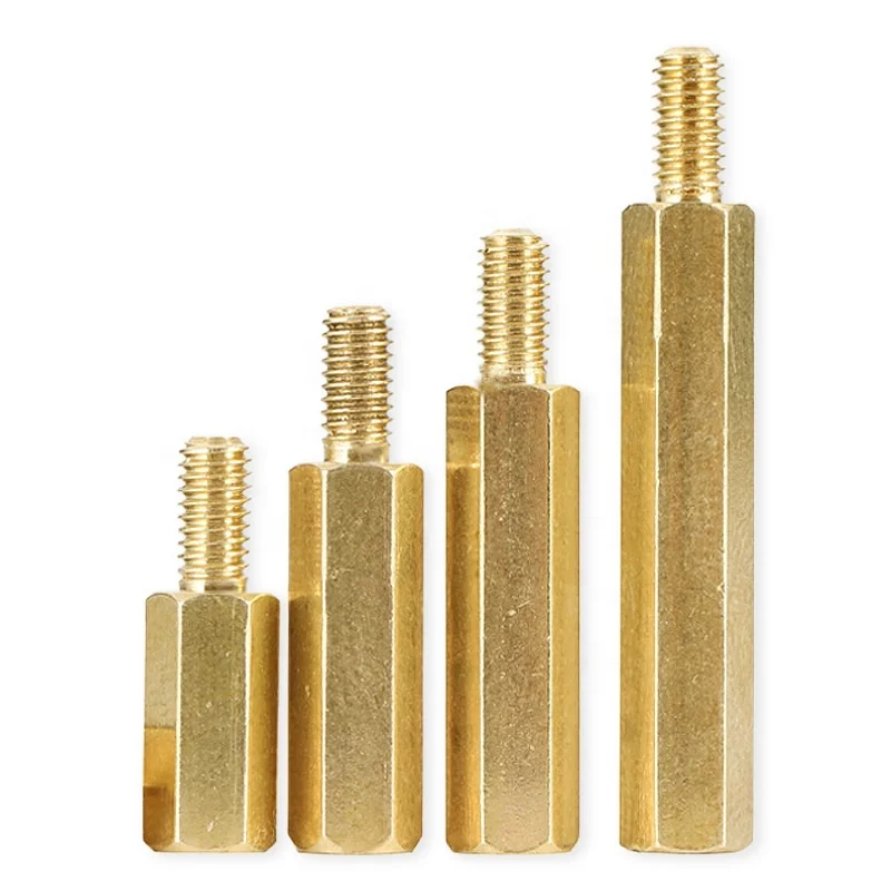 Hexagonal isolation copper cylinder security chassis stud M2.5 hexagonal single-end internal and external teeth hollow stud