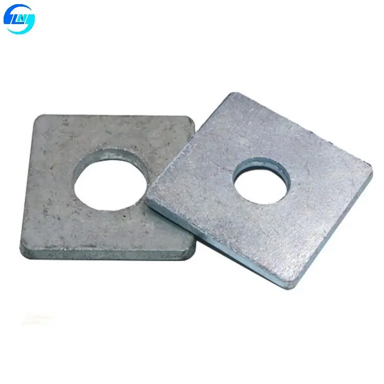 Stainless Steel Square Flat Washer Thin Metal Galvanized with Zinc Finish round Type with External Tooth Style