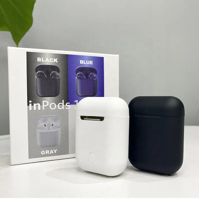 
New Hot Macaron I12 Inpods Tws Headphone Wireless Earphone Bt5.0 Earbuds 12 Touch Control For Smart Phones 