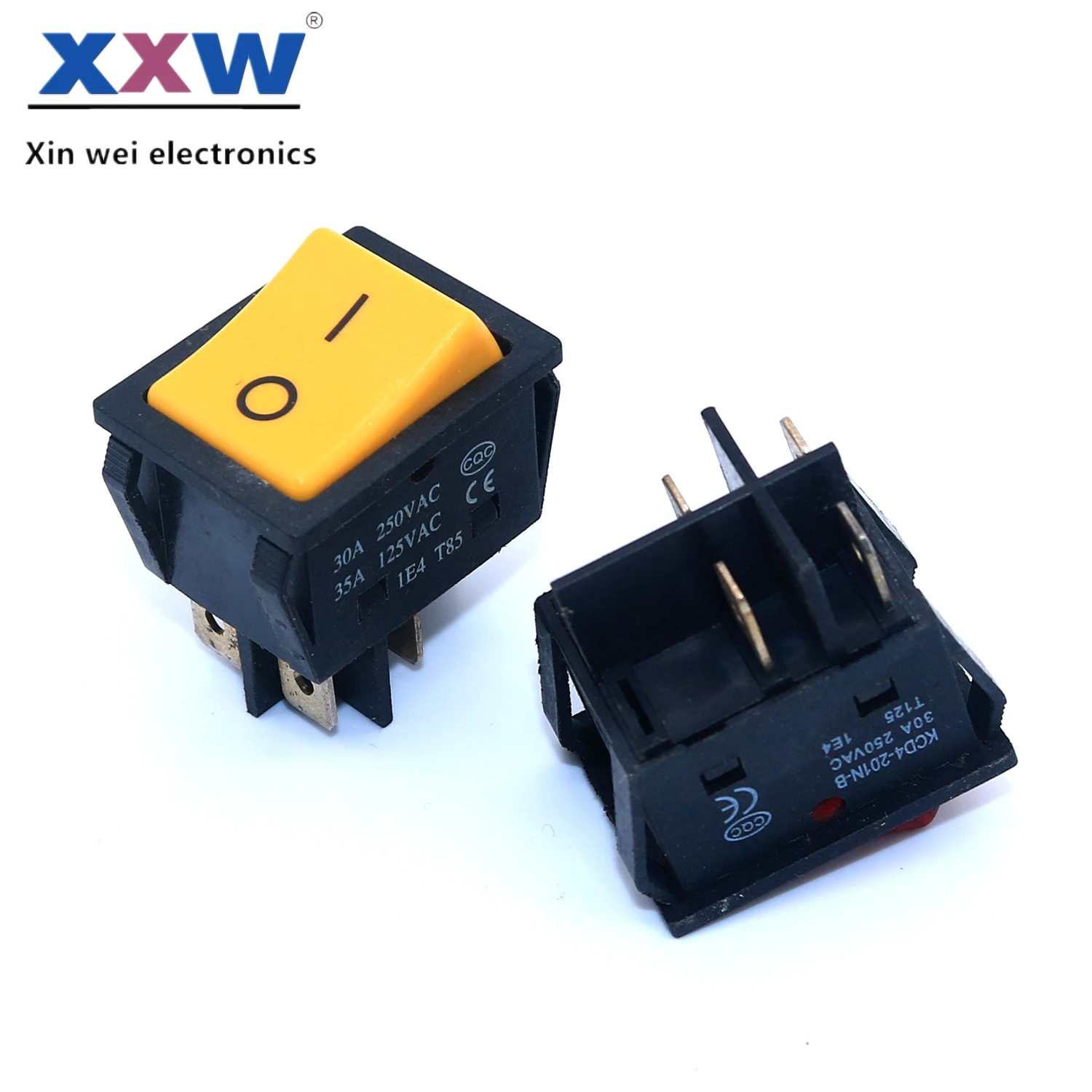 XXW высокое качество T105 30a кулисный переключатель Dpdt с подсветкой Kcd4 большой 250v T85