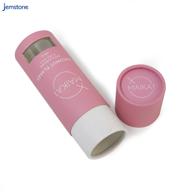 Resealable Bath Salt Packaging Cardboard Cylinder Natural Ocean Sea Salt Cardboard Tube Packaging