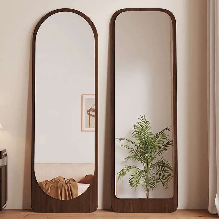 Solid Wood Frame New Design Arch Mirror Large Full Length Floor Standing Mirror Wall Decoration Mirror