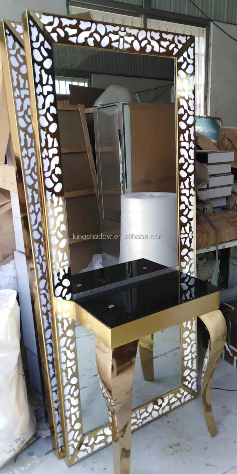 Saloon Equipment Package Salon Furniture Set Custom Hairdressing Chairs Barber Mirror Shampoo Stations Hair Salon Chair for Sale