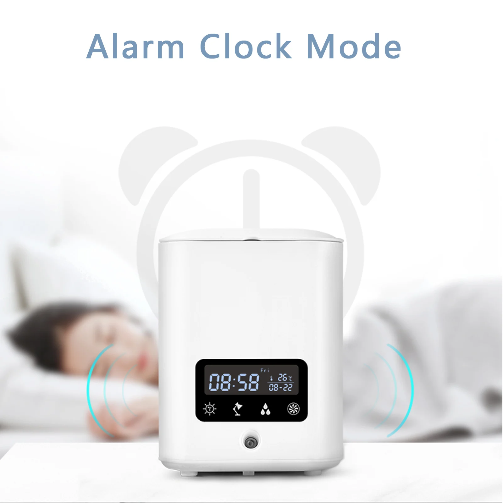 Liweida  Smart Mini Garden Indoor Grow Light Height Adjustable Flower Pots & Planters With Humidifier Air Purifier Alarm clock