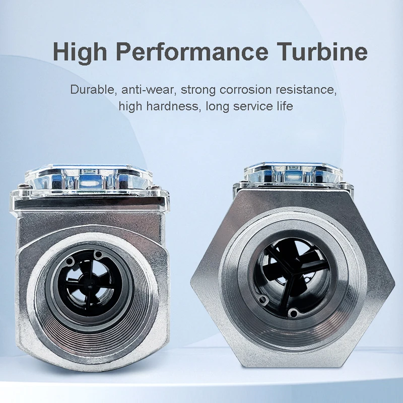 High-precision electronic digital turbine fuel flow meter for Water Diesel Kerosene Gasoline