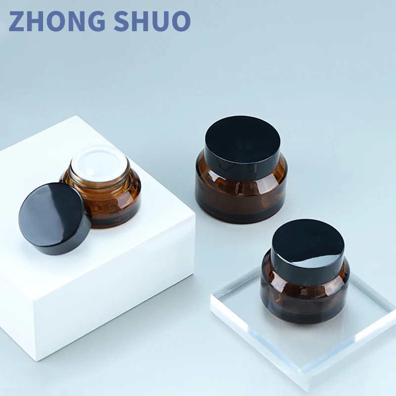 Wholesale cosmetic packaging  containers 30G 50G glass jar for cream bottle 15G