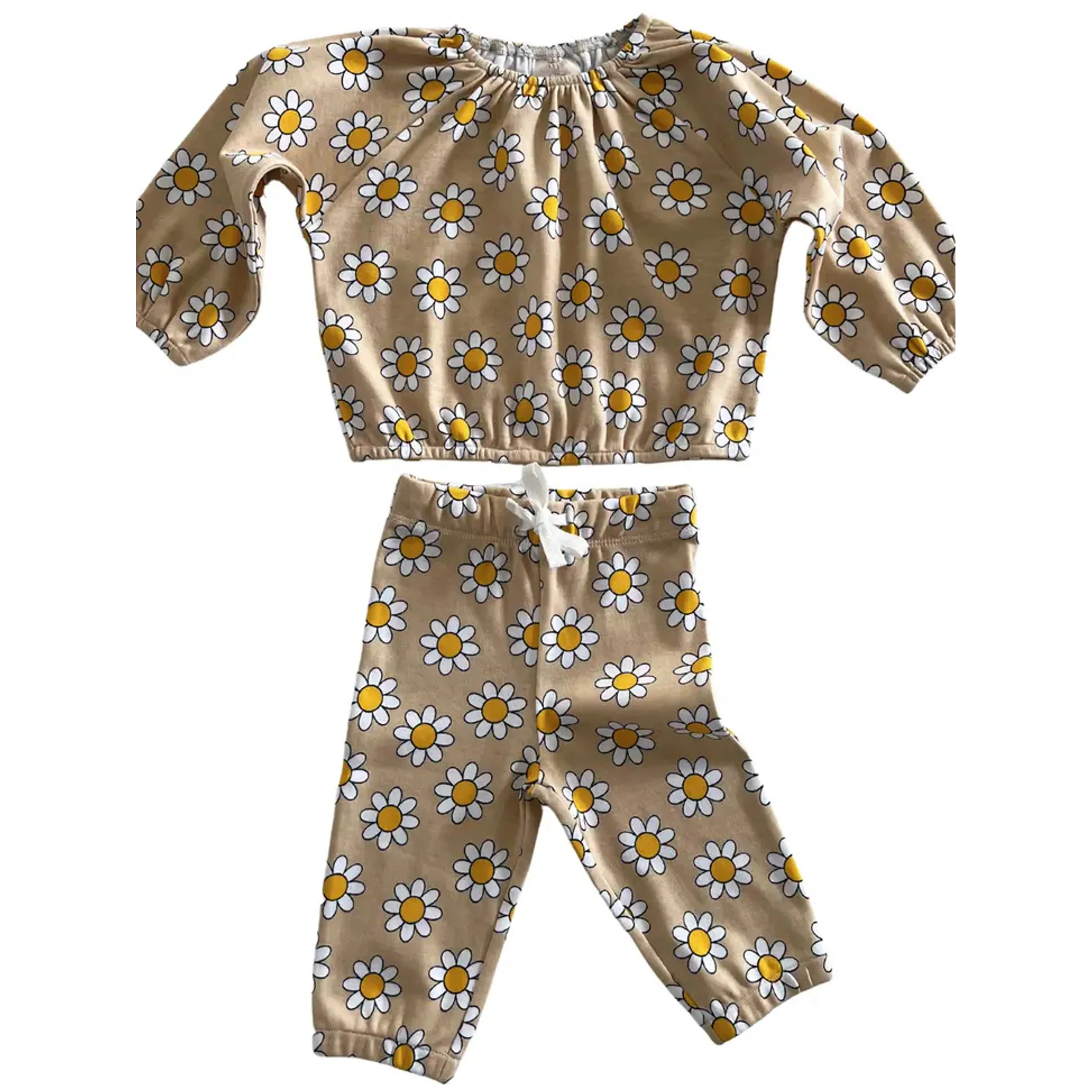 Customize label Children Set Baby Girl Boys 100%cotton home wear long Sleeves outfits Sets Kids Clothing