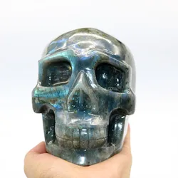 Natural Quartz Life Size healing labradorite crystal skulls Natural Quartz Life Size