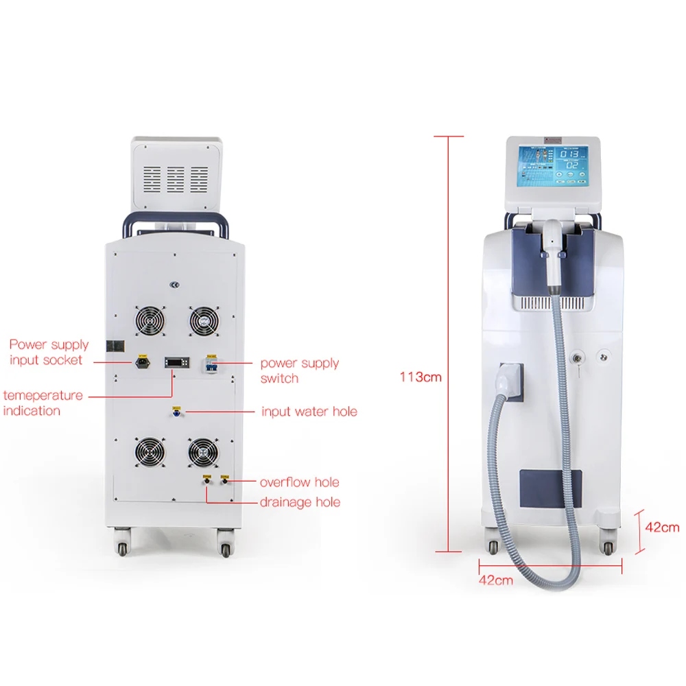 Professional Painless Hair Removal Beauty Equipment DiodeLasers 808NM Hair Removal Machine