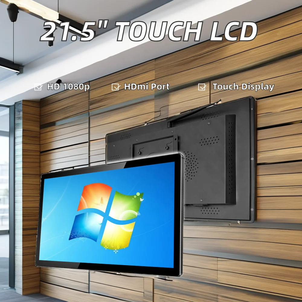 21.5 Inch Customized Multi Touch Points Transparent TFT USB LCD Capacitive Screen Panel Display OEM Indoor Elevator Airport Use
