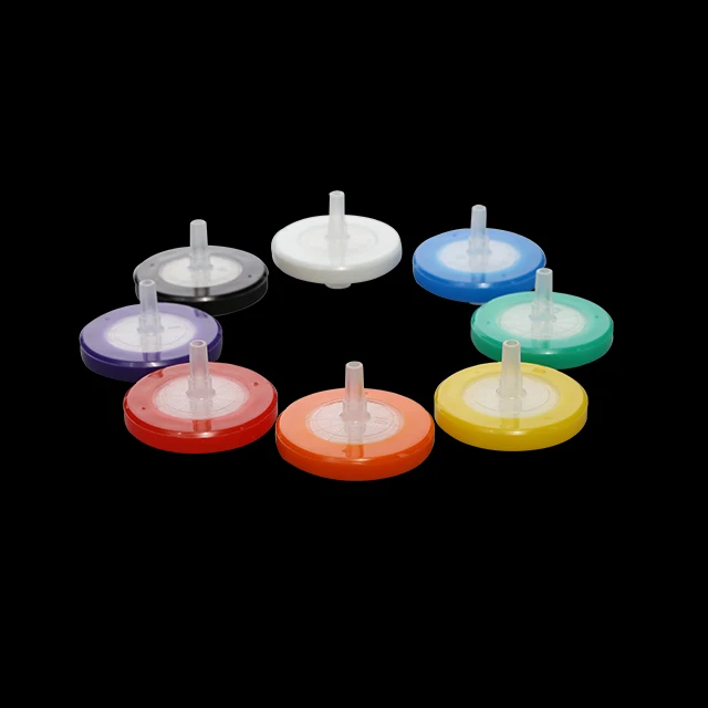 
 Гидрофильные ПТФЭ 25 мм цветные фильтры для шприца с высоким рабочим давлением  