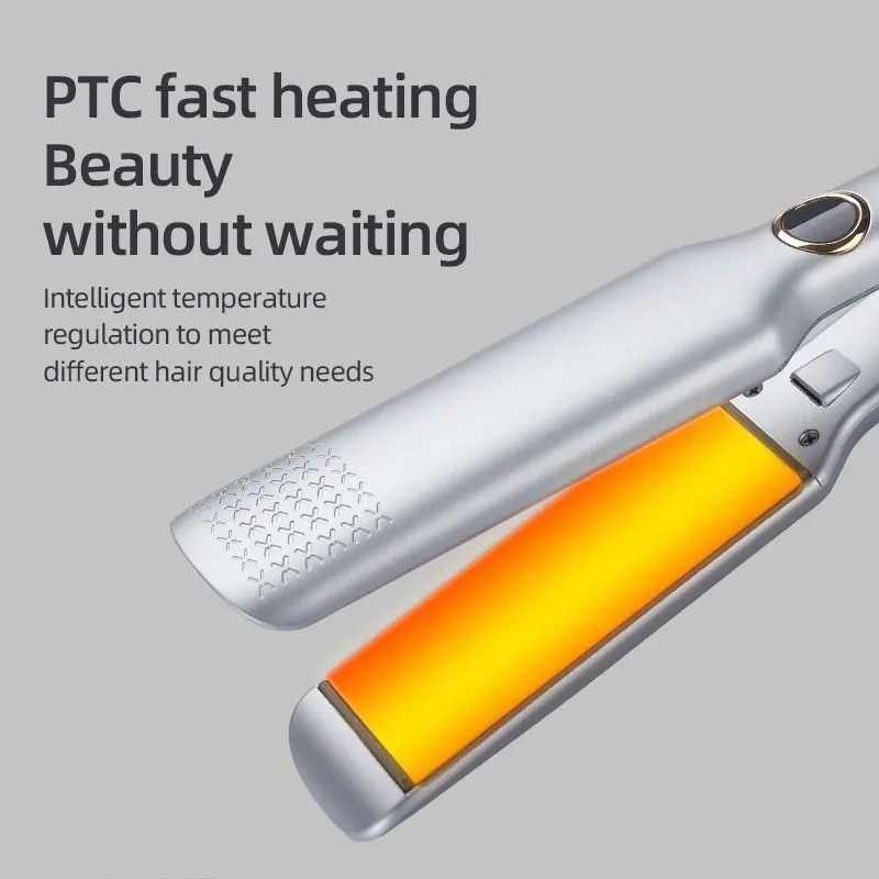 Ceramic Tourmaline Ionic LCD Temperature Display Flat Iron Professional Ceramic Coated Wide Plate Electric Hair Straightener