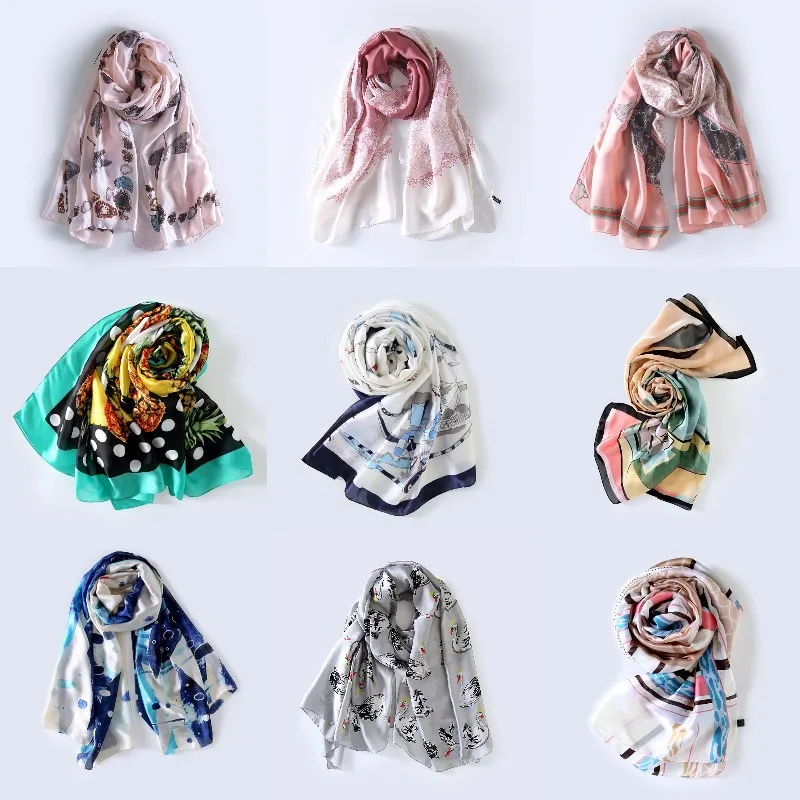 New fashion scarf shawl wholesale custom silk scarf for women stylish