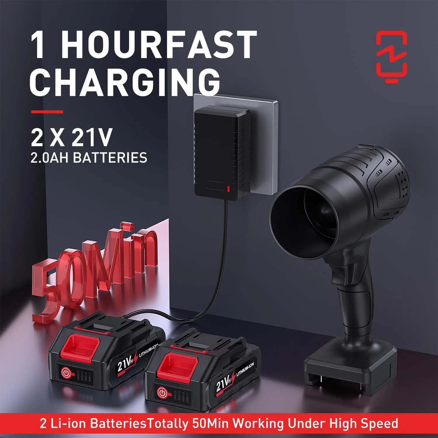 Leaf Blower Cordless with Battery 20000RPM 150MPH Air Blower for Car Wash nflatables Blowing Leaves and Dust