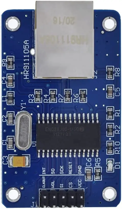 AIsmartlink  ENC28J60-I/SO HR911105A SPI Interface 3.3V for AVR PIC LPC STM32 ENC28J60 LAN Ethernet Network Board Module