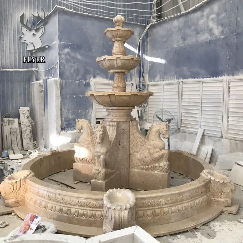 Natural Solid Stone Effect Cascading Water Bowl Water Feature Garden Stone Bowl Fountain