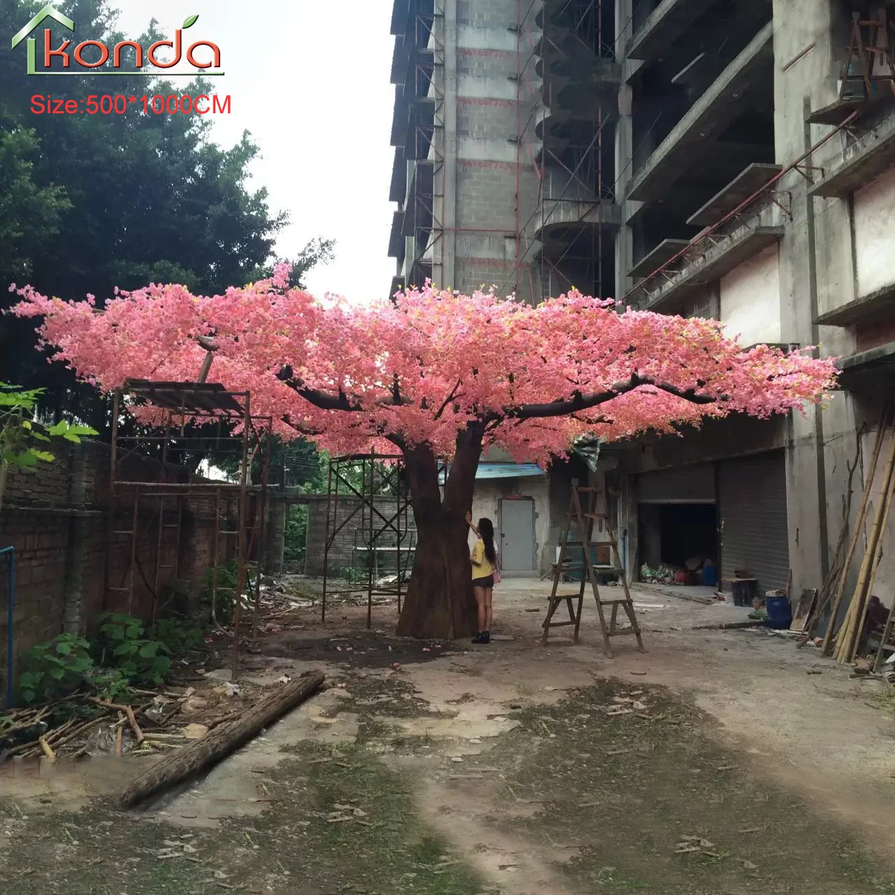 KD6110 гигантское искусственное розовое Вишневое дерево