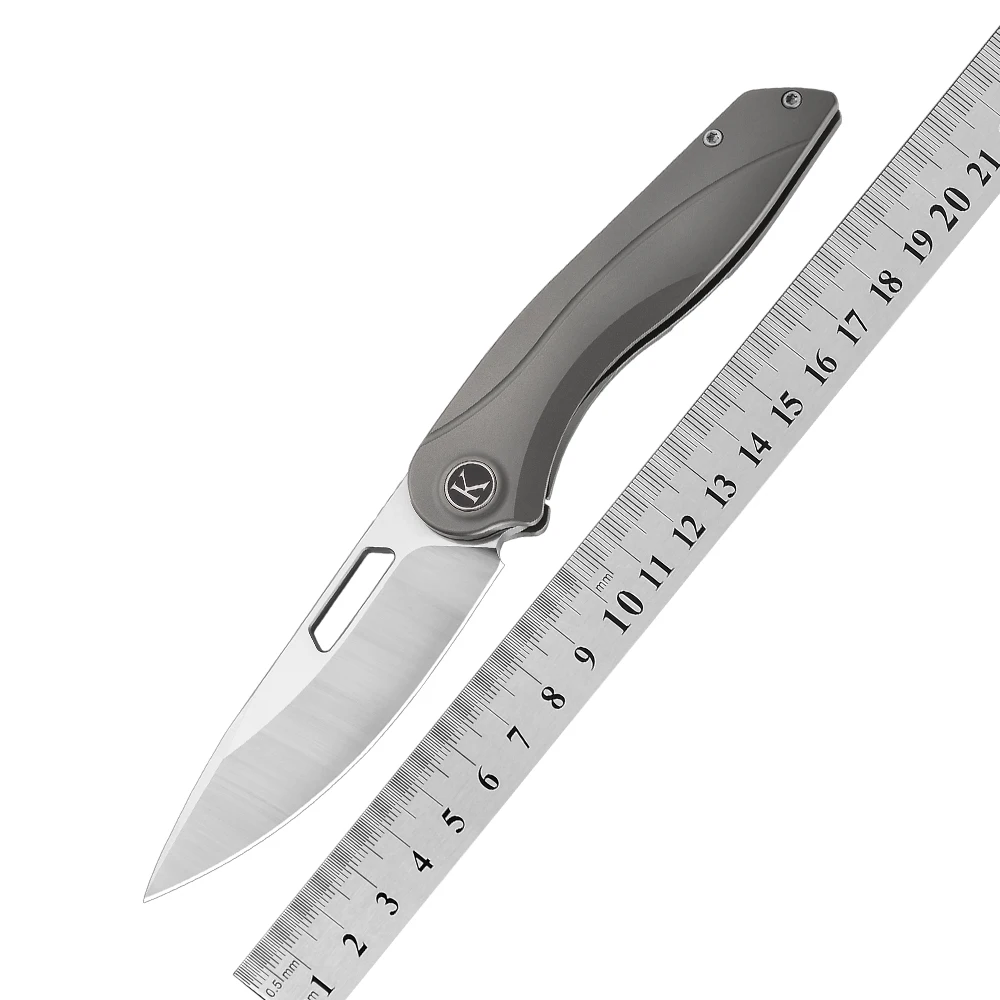 M390 Blade Titanium Alloy Handle Tactical Folding Knife Tactical Knives Stainless Steel Outdoor Pocket Knife with Belt Clip