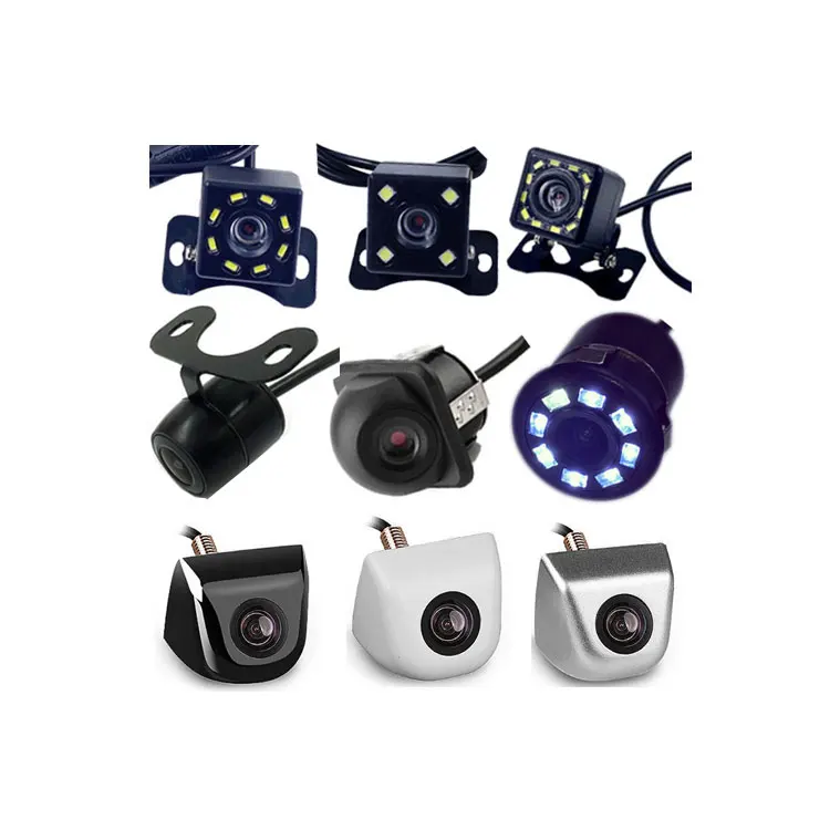 Waterproof 12V Universal Car Rear View Camera 12Pcs Led lights Night Vision Rearview Reverse Back Up Car Camera