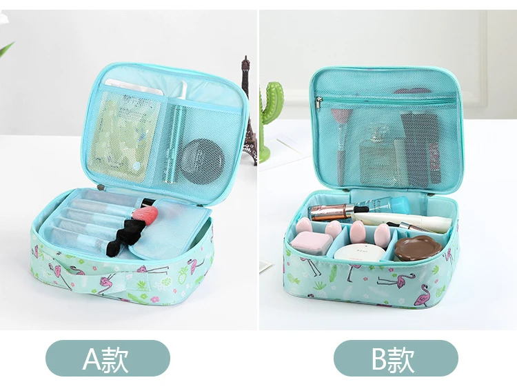 New Feather pattern Organizer Multifunction Makeup Case Portable Travel Cosmetic Bags for Women
