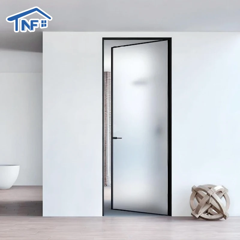 Australia standard double glass aluminium hinged door half glass half aluminum panel casement door for residential