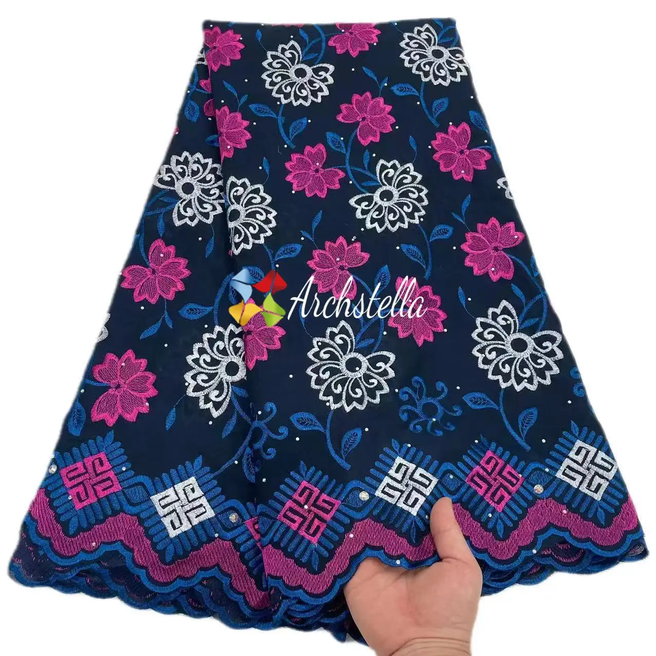 Africa lace Swiss voile lace 100% cotton In stock Pure cotton fabric African fabric