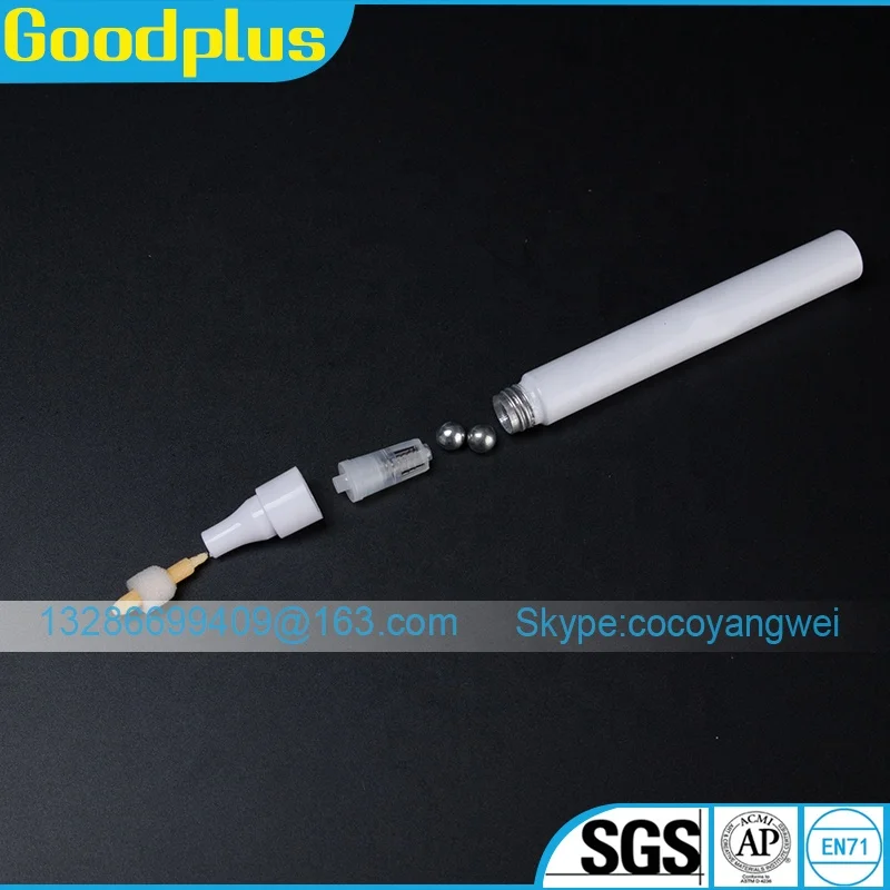 wholesale Refillable aluminum body 1/3mm tip mini empty marker bottle Valve control aluminum paint marker pen barrel