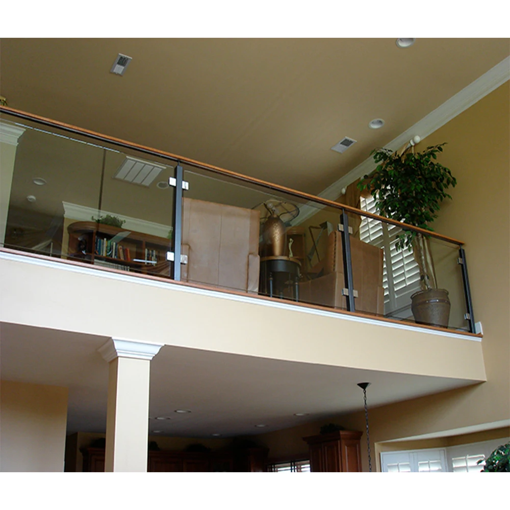 Anti-Hurricane Front Porch Balcony Decking 316 Stainless Steel Post Frameless Glass Railings