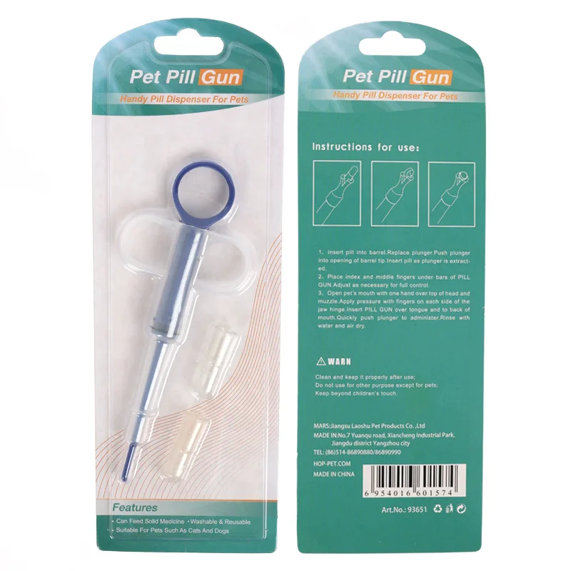 Factory Wholesale Syringe Type Pet Medicine Feeder Cat Pill Shooter Dog Pet Pill Gun