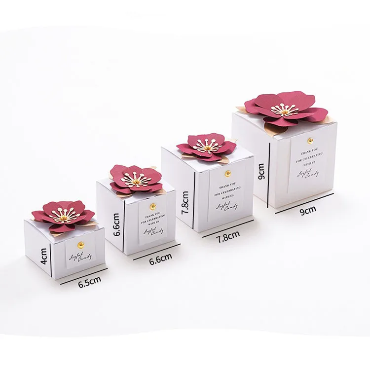 Customized Logo Portable Wedding Paper Chocolate Candy Box For Guest Carrying  Small Thank You Wedding Favors Candy Gift Box