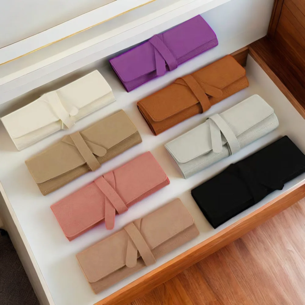 New Creative Multi-Color Artificial Leather Storage Bag for Key Jewelry Watch Necklace Ring