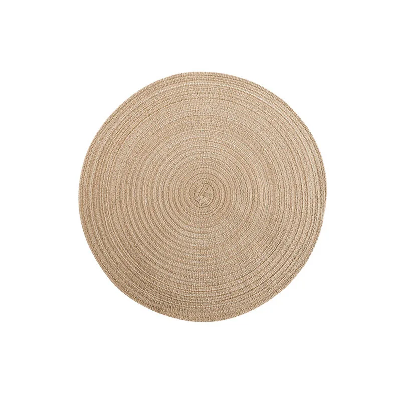 Love Joy Wholesale Set of Woven Dining Table Place Mats Individual Table Round Woven Place Mat Table Woven mats pads