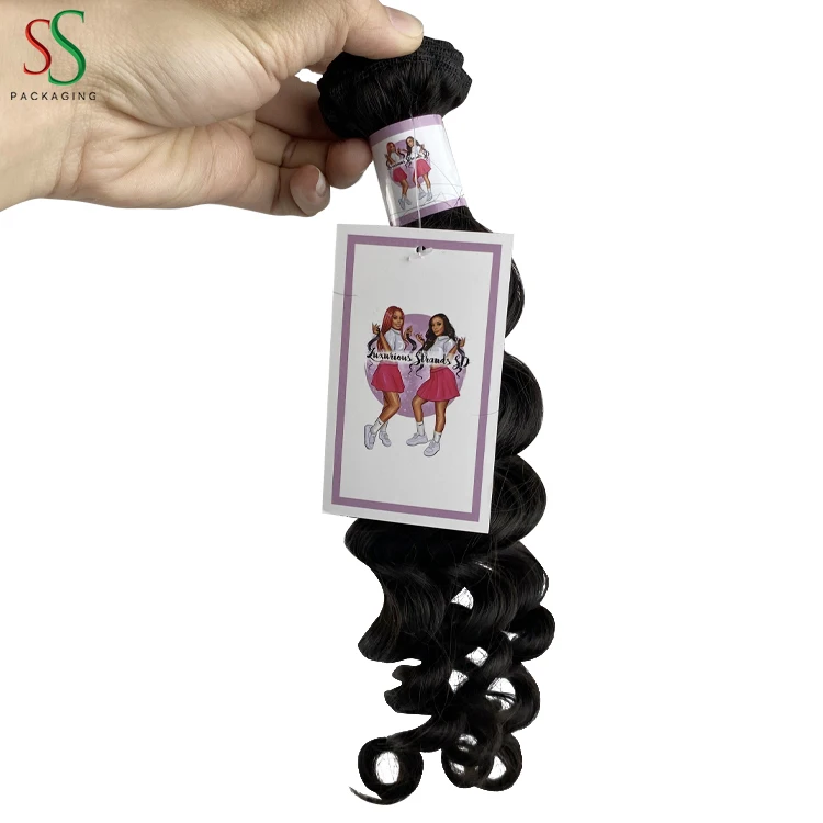 Оптовая продажа, персонализированные бирки для одежды, пластиковые розовые бирки для париков