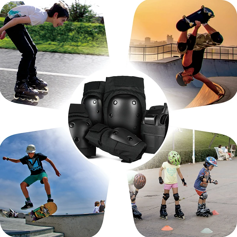 
Kids Knee/Elbow Pads Wrist Guard For Roller Skate Football Basketball Snow Skiing Sports Protective Gear Sports Safety Protector 