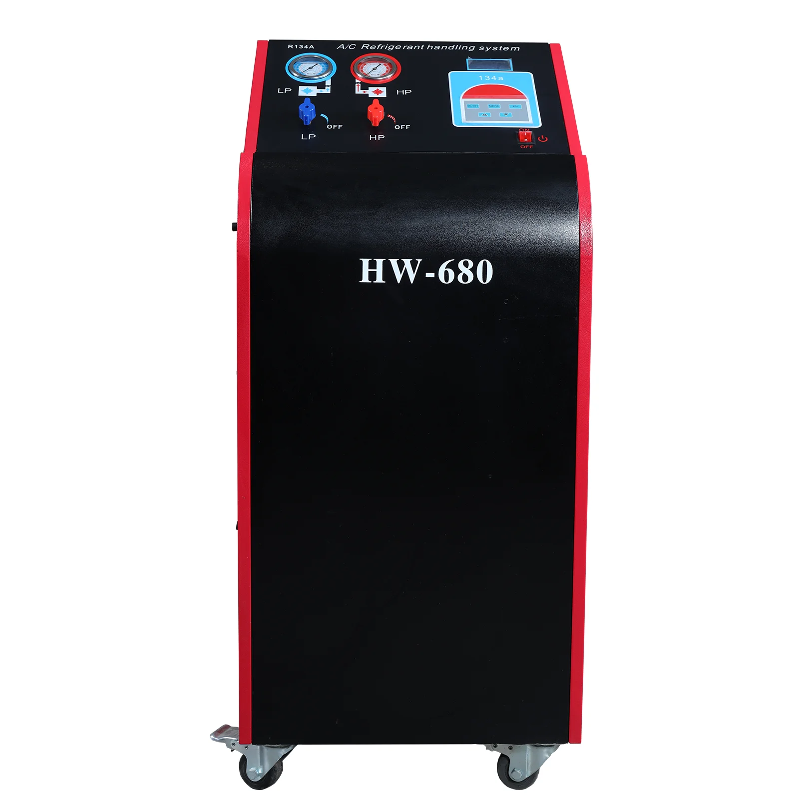 HW-680 car air conditioner refrigerant gas recovery and refilling machine / R134a freon recycle machine