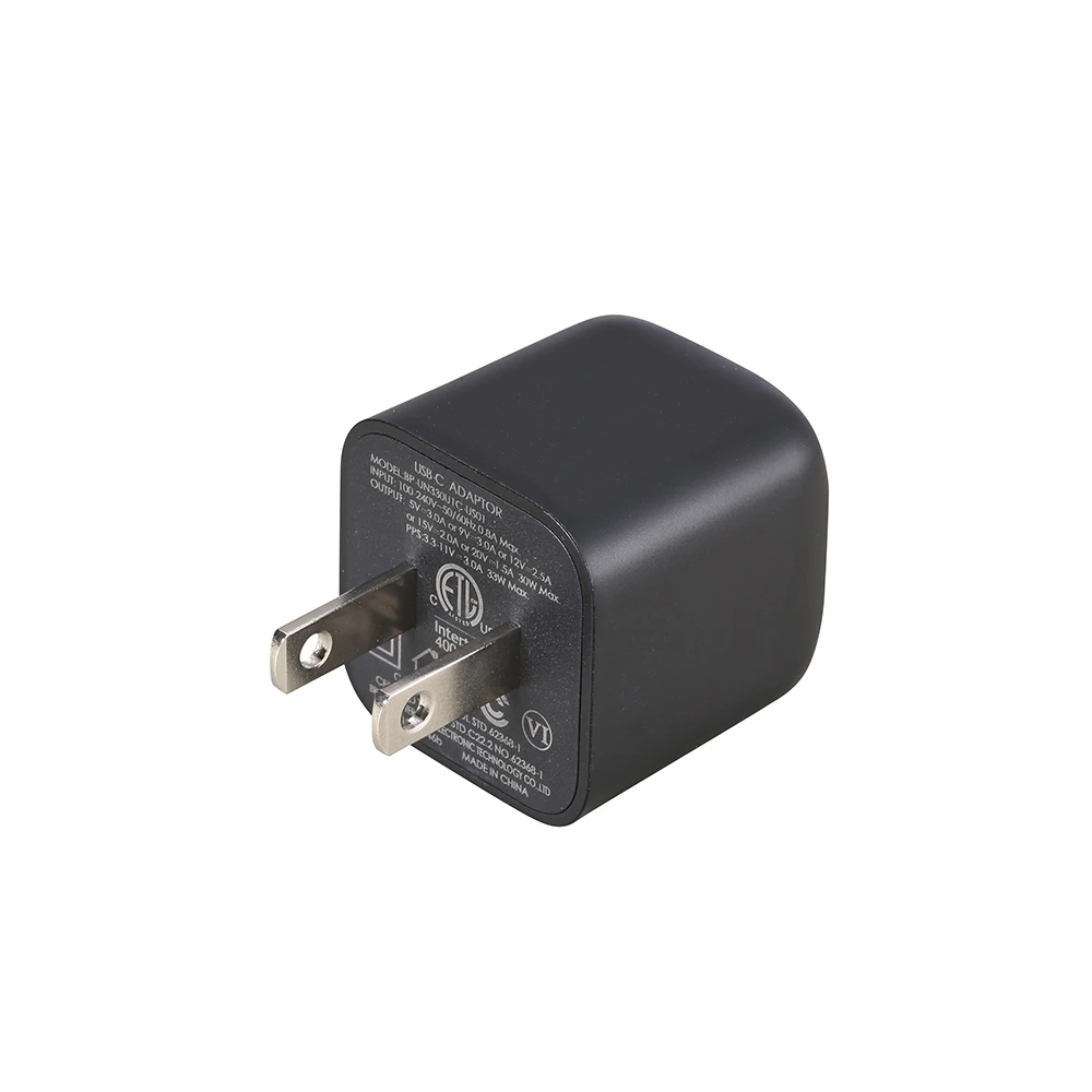 GaN 33W Fast Charging EU US JP UK Plug PD USB C Type-C PPS Wall Charger Travel Adaptor for Tablets Phones