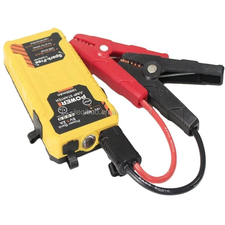 12V jumper starter battery booster 700A 15000mAh high power car jump starter charger portable power bank jumper cable