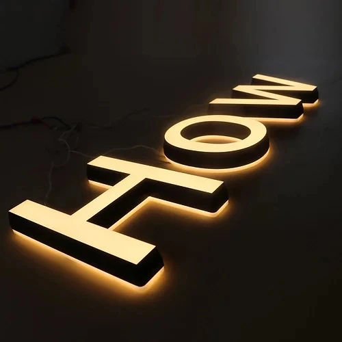 3d Reverse channel letter making mini letter sign for company logo sign