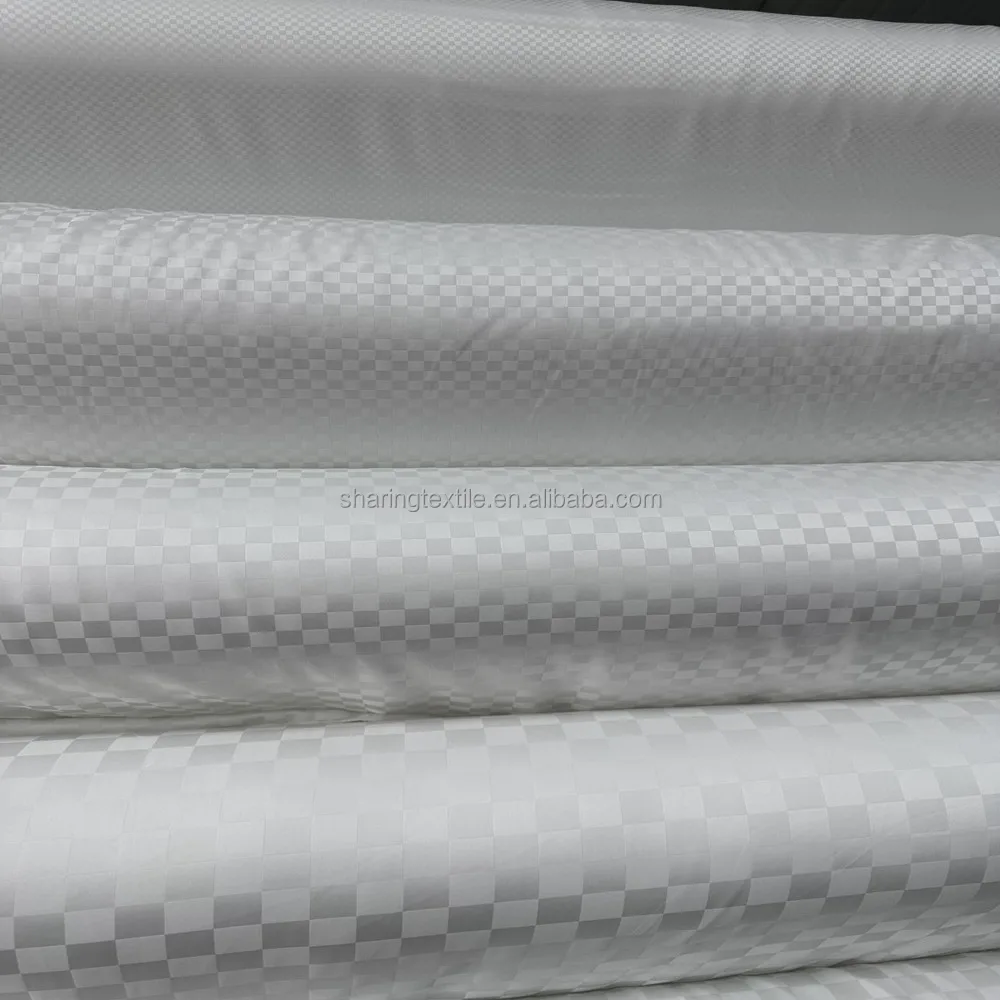 Ripstop Plaid Check Dobby Jacquard Polyester Spandex Imitated Silk Satin Chiffon Fabric For Dress Pajamas Clothing