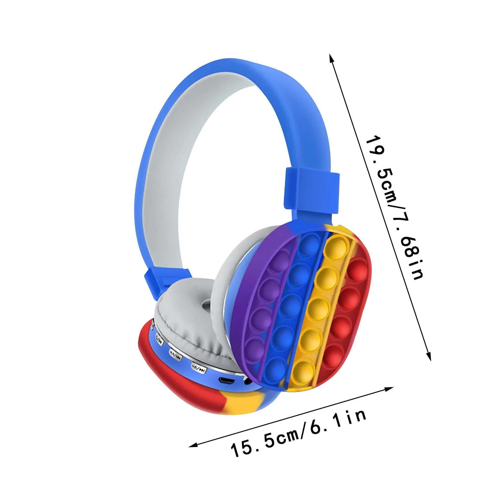 Customized New Design Push Bubble Popper Fidget Toy Wholesale Headset Fidget Wireless Silicone Reliver Stress Fidget Headphones