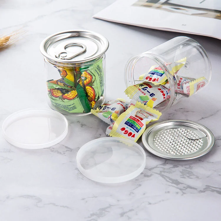 Pet Container With Screw Top Lid 2oz 3oz 4oz 5oz 6oz 8oz 16oz Plastic Jars for Butter Honey Jams Provide Samples
