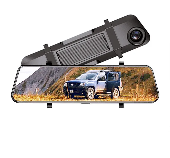 12 Inch touch screen Sony IMX415 dual lens Car Black Box car dash camera front and back 4K with WIFI GPS Rear View Mirror