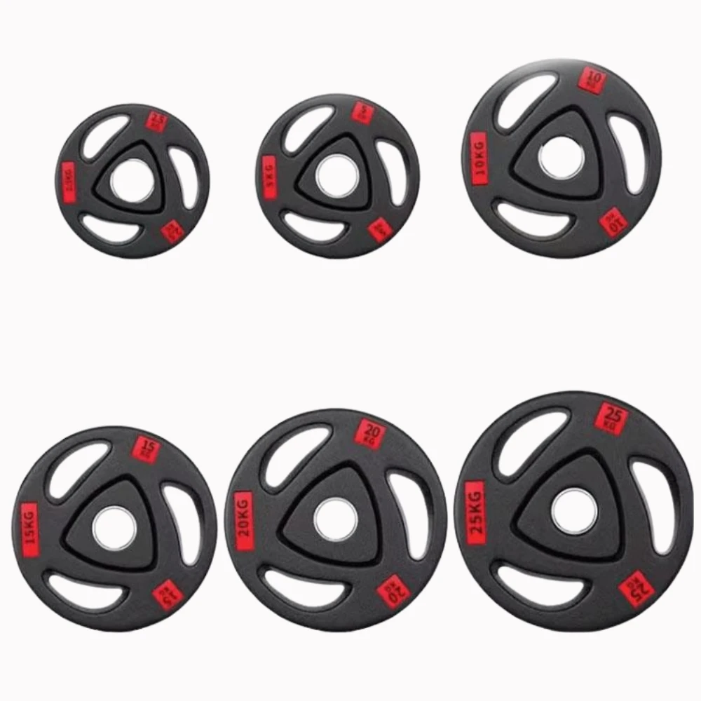 Rubber-covered Three-hole Weight Plate Cast Iron