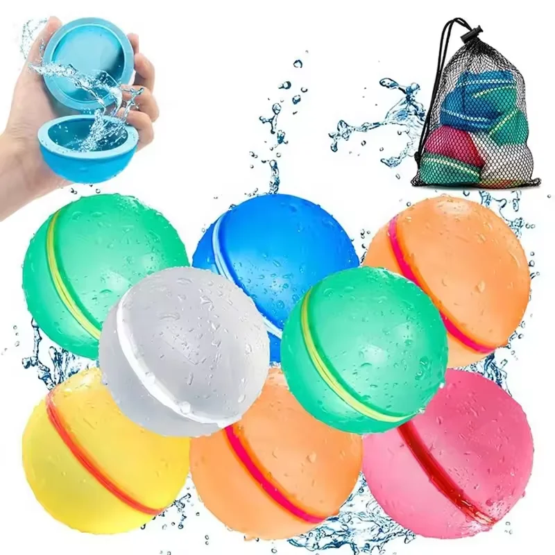 Manufacturer Hot Reusable Refillable Swimming Pool Ball Toy Easy Self Closed Quick Filling Silicone Water Bomb Balloons